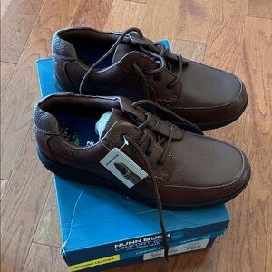 Nunn Bush Men’s Brown 10.5 Cam Tumble Leather Casual Lace-Up Oxford shoes NWT